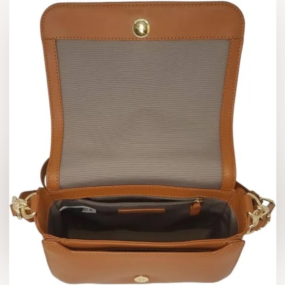 !SOLD! Marc Jacobs Cognac Leather Messenger Shoulder/Crossbody Bag wAdjust Strap - Picture 5 of 10